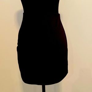 Stretch mini skirt, black